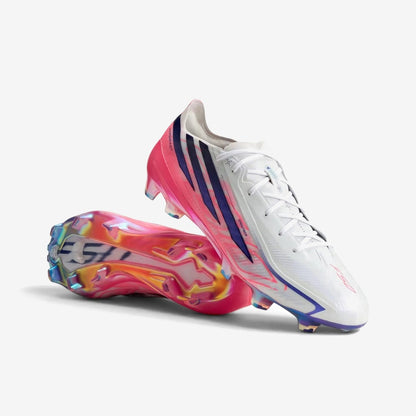 F50 Hyperfast Elite FG Control or Chaos - Blanc/Violet/Solar Turbo — Adidas