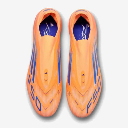 F50 Laceless Elite FG Coral Blaze - Orange/Bleu