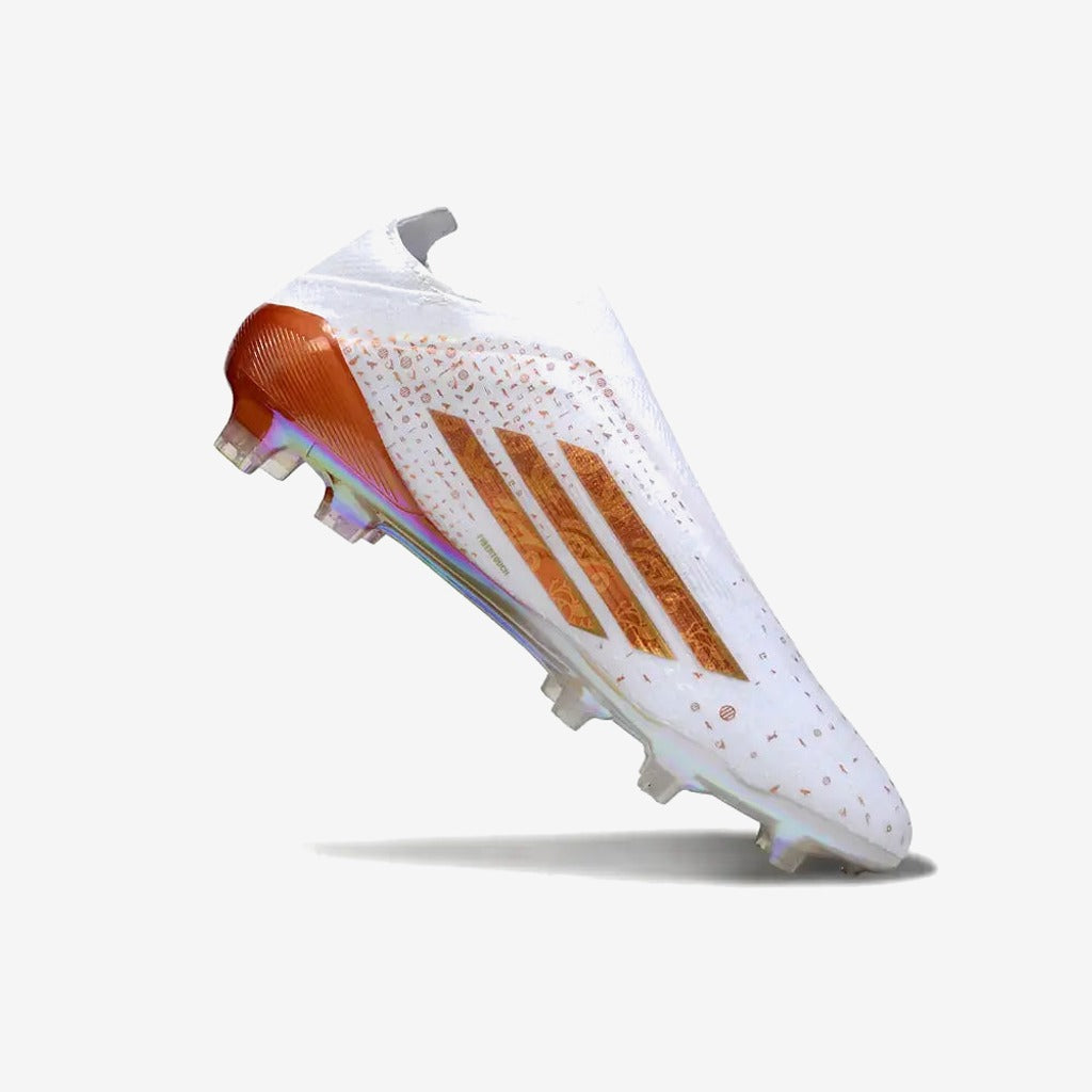 Adidas F50 Laceless Elite FG x Mohamed Salah AFCON - Blanc/Bronze Édition Limitée