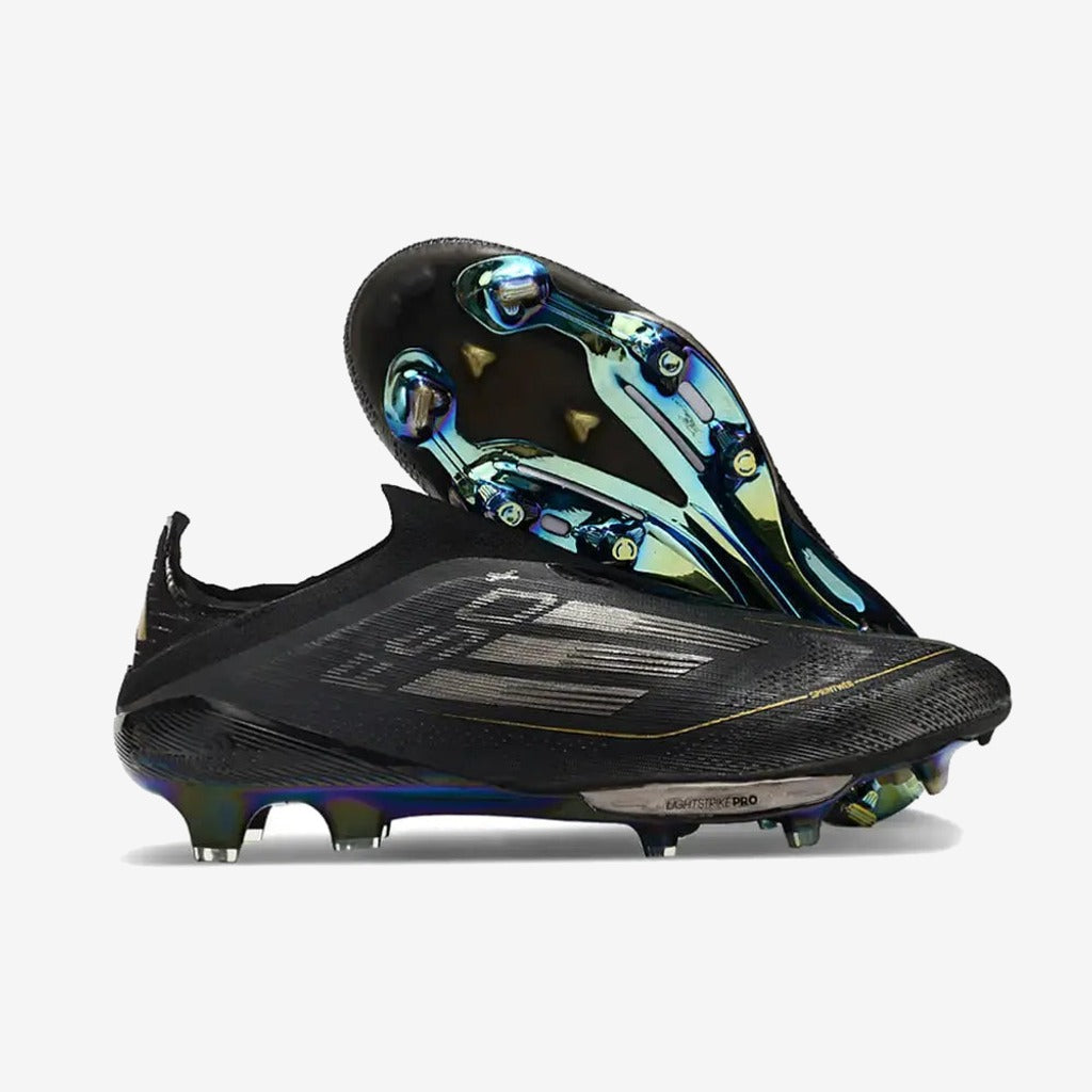 Adidas F50 + Laceless FG Dark Spark - Noir/Argenté/Doré