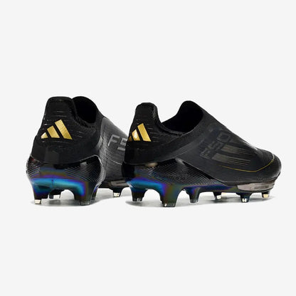 Adidas F50 + Laceless FG Dark Spark - Noir/Argenté/Doré