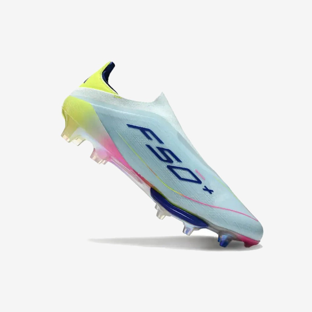 F50 + Laceless FG Stellar Icon - Almost Blue/Bleu/Jaune