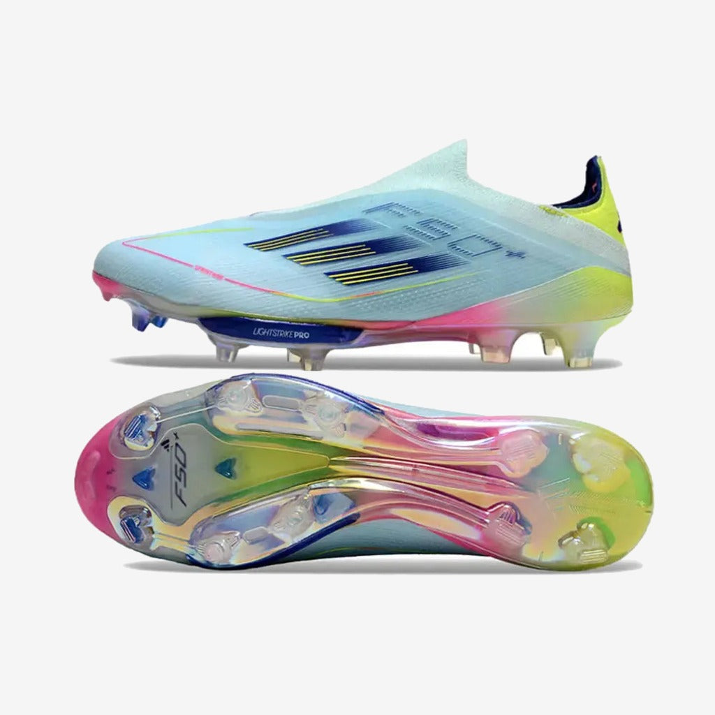 F50 + Laceless FG Stellar Icon - Almost Blue/Bleu/Jaune