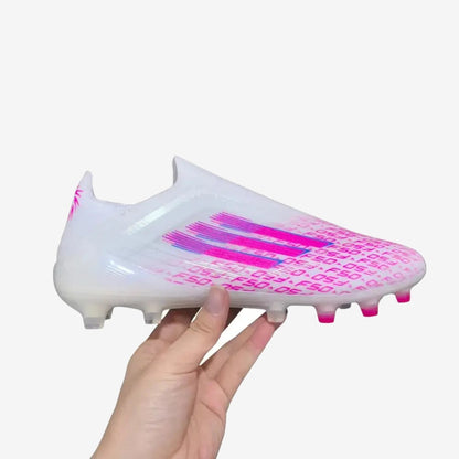 Adidas F50 Laceless Sparkfusion Elite FG/AG Trinity - Blanc/Rose