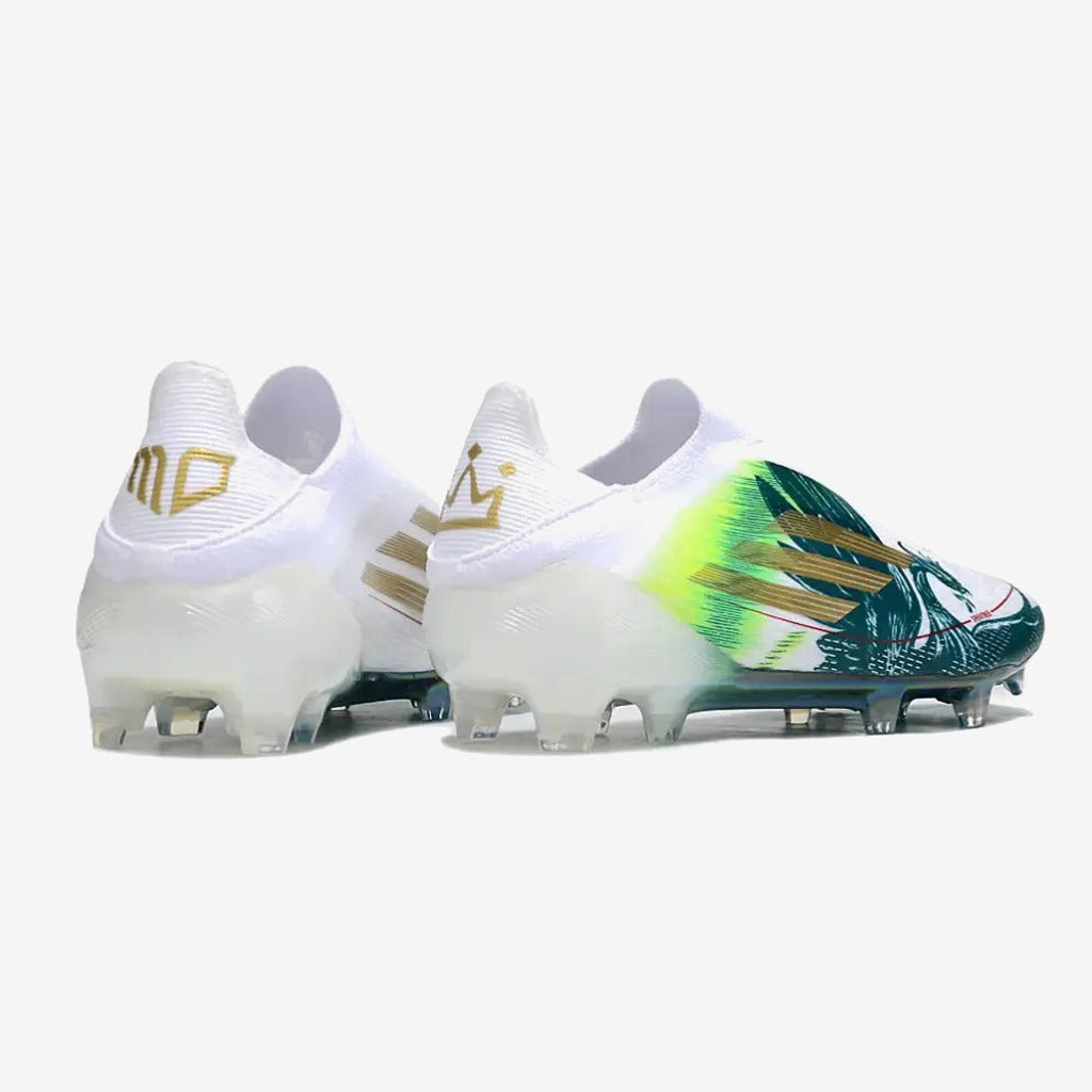 F50 Laceless Spécial Mohamed Salah FG - Blanc/Vert/Doré