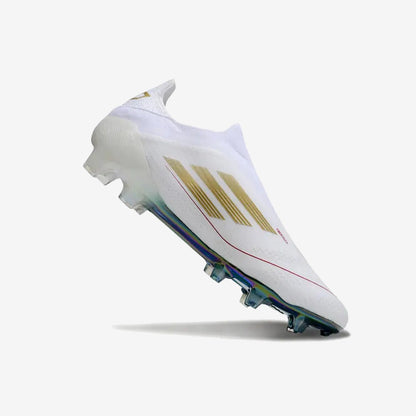 F50 Laceless Spécial Mohamed Salah FG - Blanc/Vert/Doré
