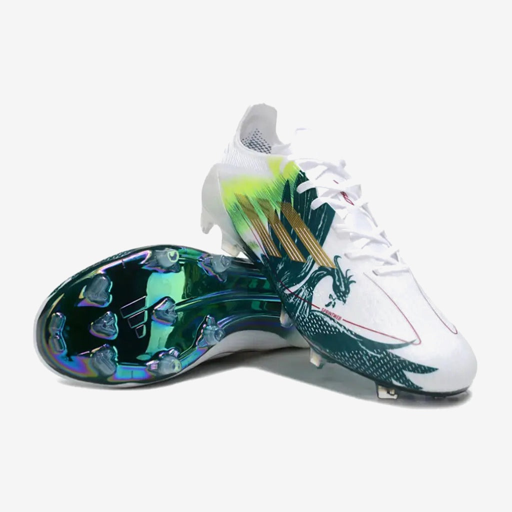 F50 Languette Spécial Mohamed Salah FG - Blanc/Vert/Doré