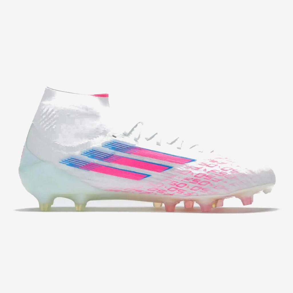 Adidas F50 Sparkfusion Elite Mid Cut FG/AG Trinity - Blanc/Rose Édition Limitée