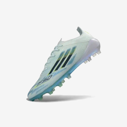 Adidas F50 Sparkfusion League Low Cut Lacets FG Ice Cold Precision - Bleu/Dune Pearl/Jaune