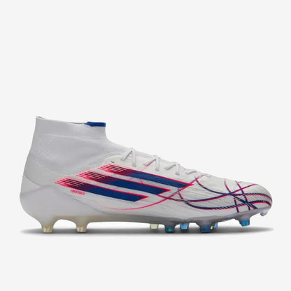 Adidas F50 Sparkfusion Mid Cut Lacets FG - Blanc/Bleu/Rouge