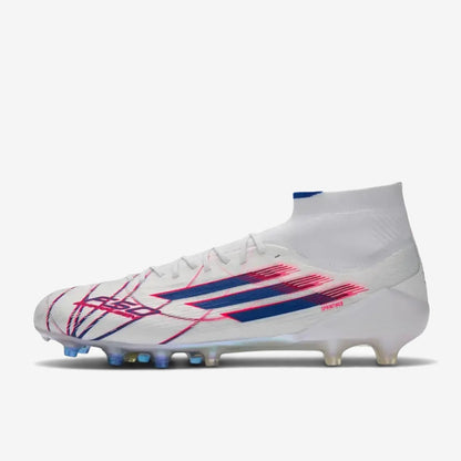 Adidas F50 Sparkfusion Mid Cut Lacets FG - Blanc/Bleu/Rouge