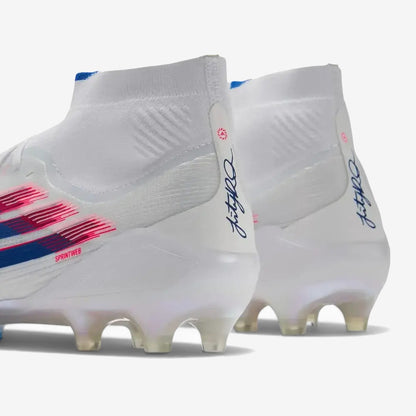 Adidas F50 Sparkfusion Mid Cut Lacets FG - Blanc/Bleu/Rouge