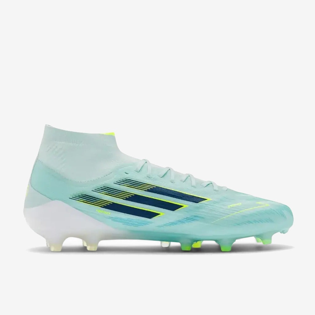 Adidas F50 Sparkfusion Mid Cut Lacets FG - Turquoise/Bleu Marine/Blanc