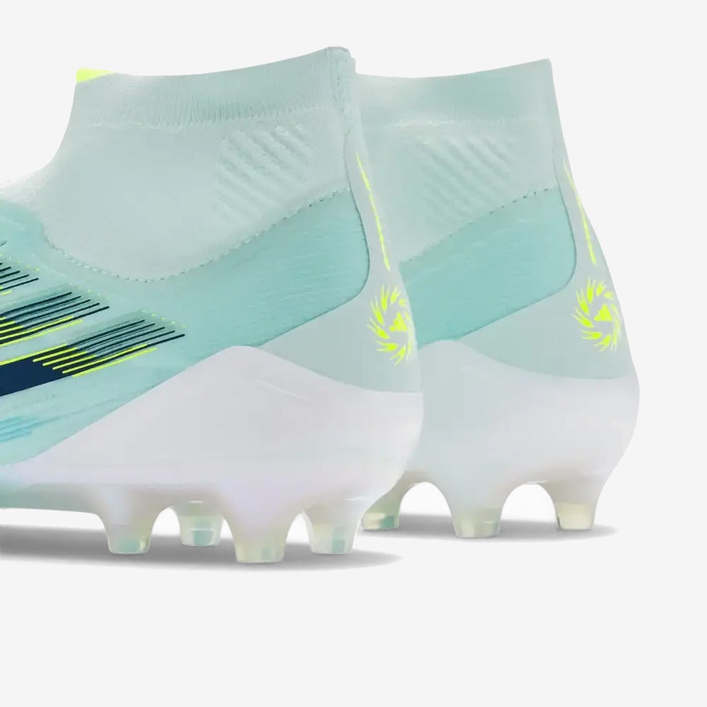Adidas F50 Sparkfusion Mid Cut Lacets FG - Turquoise/Bleu Marine/Blanc