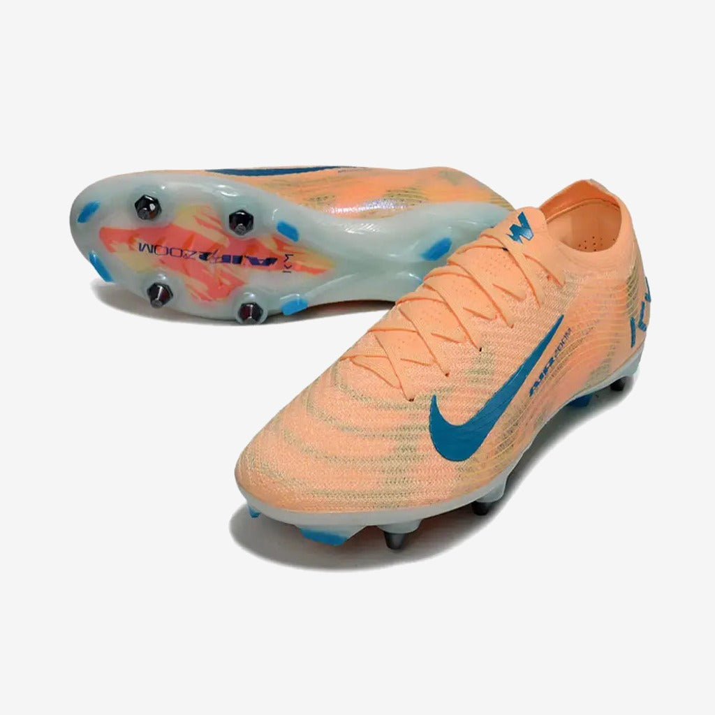 MERCURIAL VAPOR 16 ELITE SG Kylian Mbappe - Orange/Bleu turquoise SG — Nike
