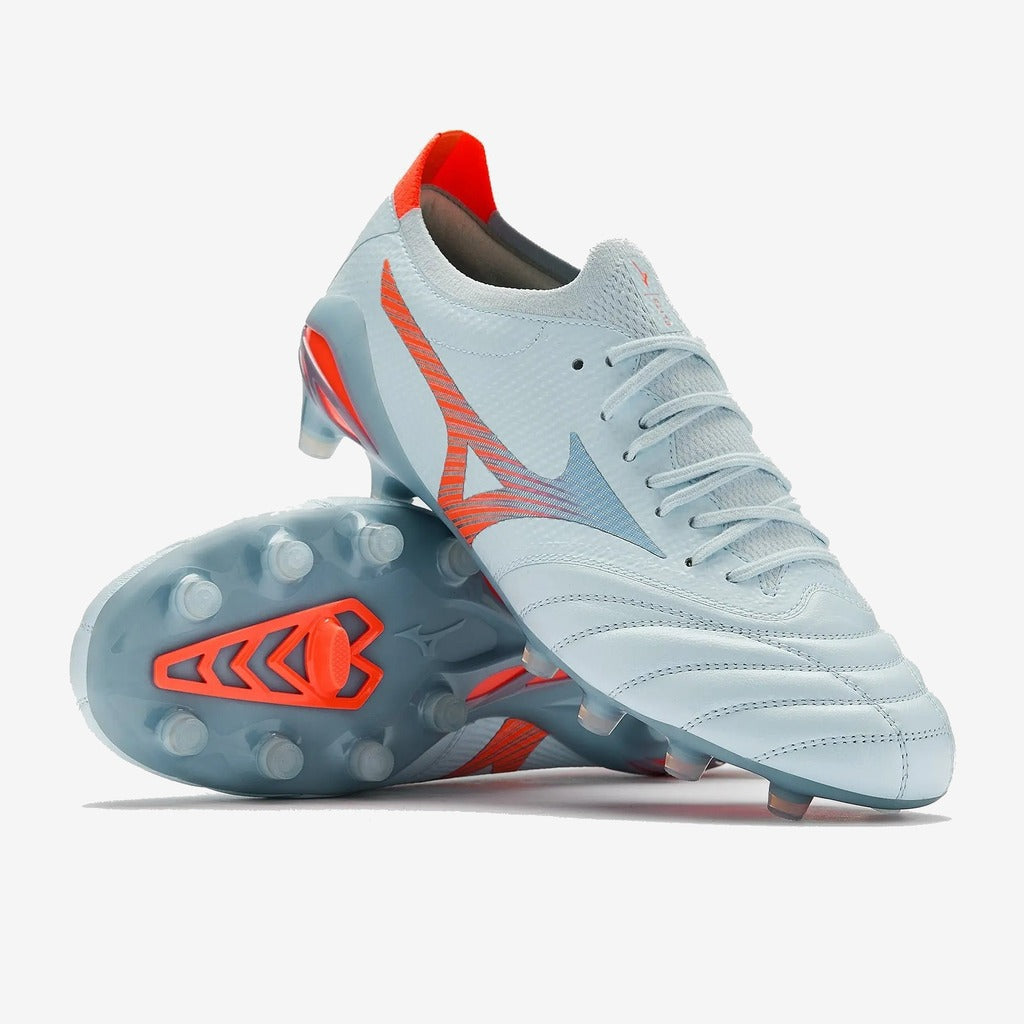 Mizuno Morelia Neo 5 Beta Elite FG Serene Spark - Bleu/Bleu Ciel/Orange