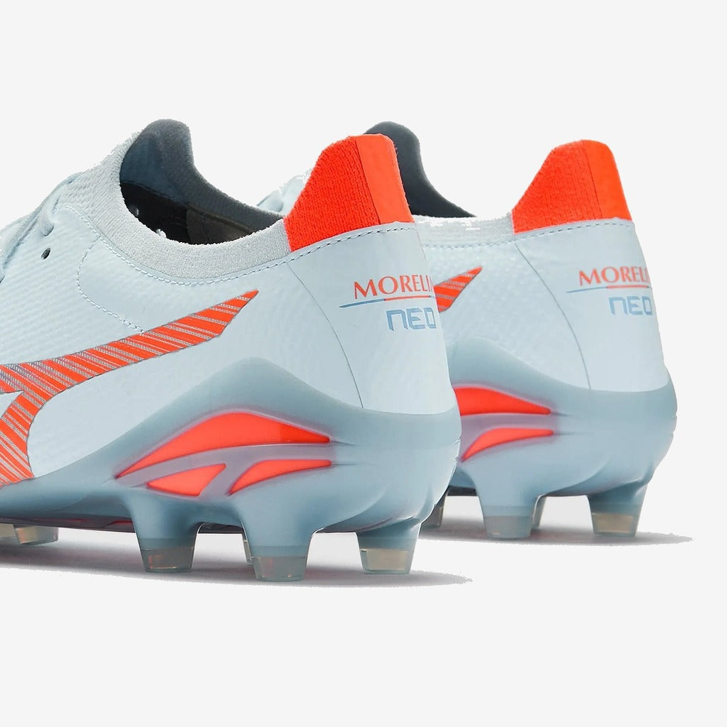 Mizuno Morelia Neo 5 Beta Elite FG Serene Spark - Bleu/Bleu Ciel/Orange