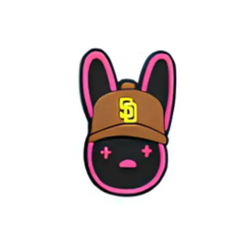 Pin’s lapin San Diego Padres rose pour Crocs - Accessoire baseball ClogsAddict