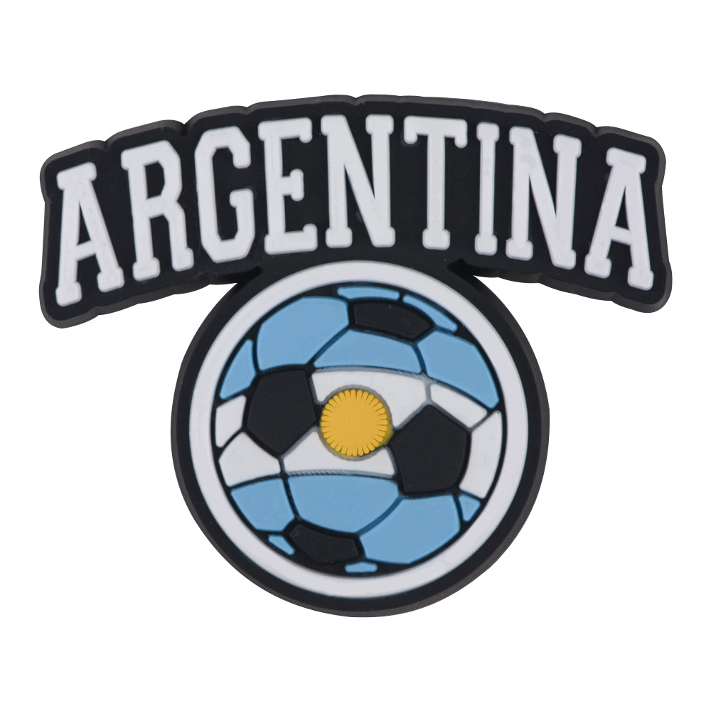Pin's écusson Argentina avec ballon de foot pour Crocs, jibbitz Albiceleste 
