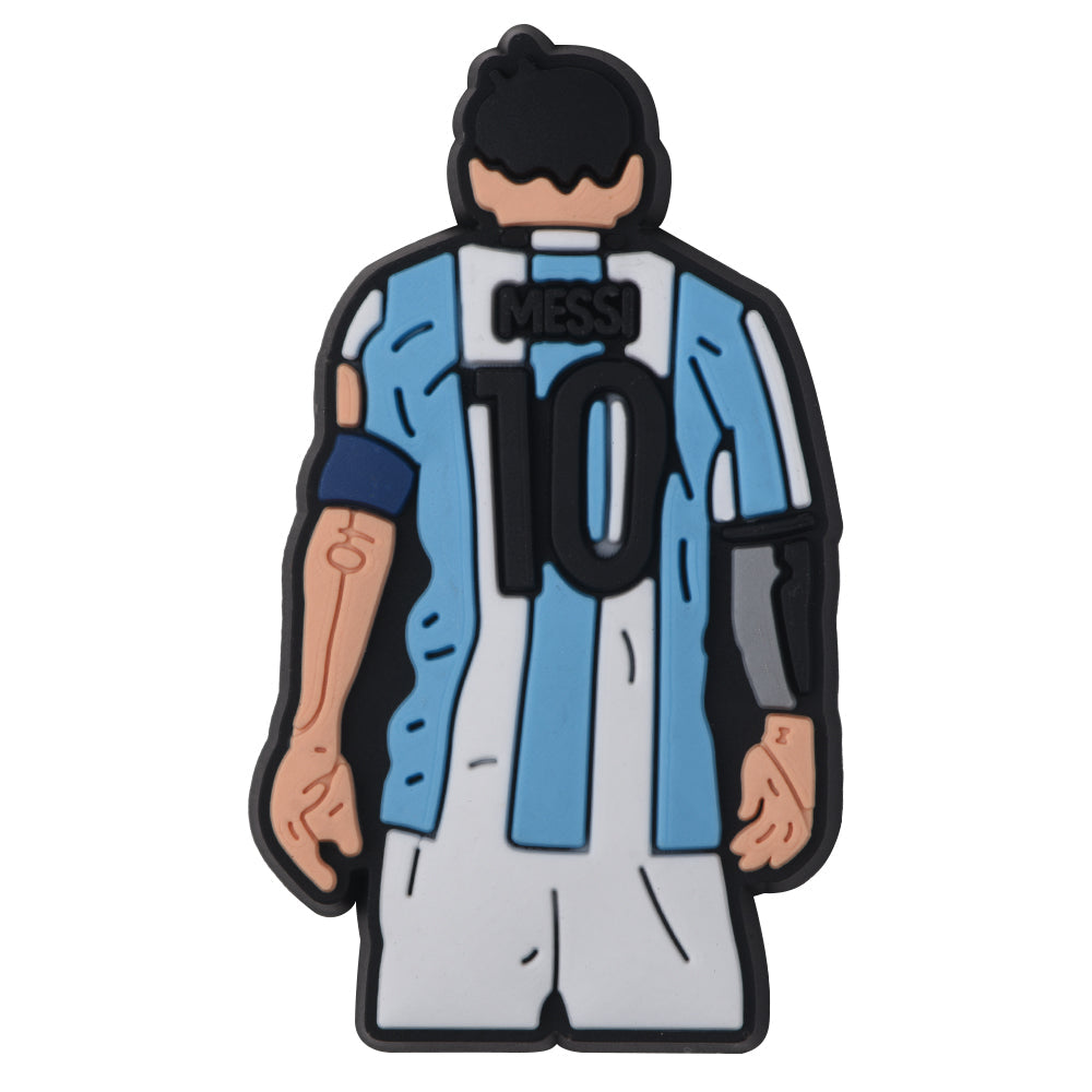 Pin's Messi de dos en maillot Argentine numéro 10 pour Crocs, jibbitz foot 