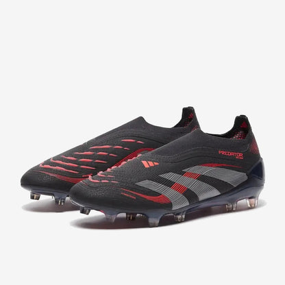 Predator 25 Elite Laceless FG Stealth Victory - Noir/Gris/Lucid Red