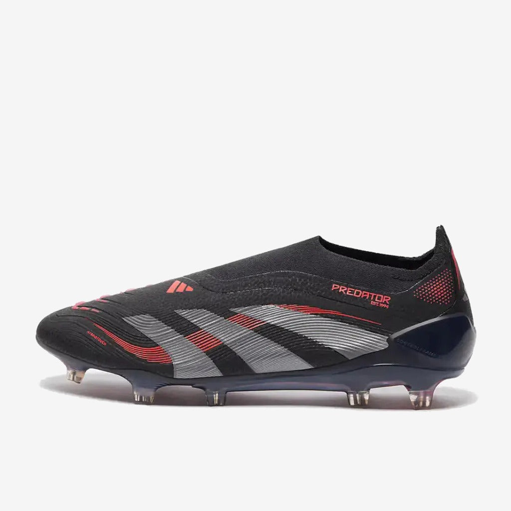 Predator 25 Elite Laceless FG Stealth Victory - Noir/Gris/Lucid Red