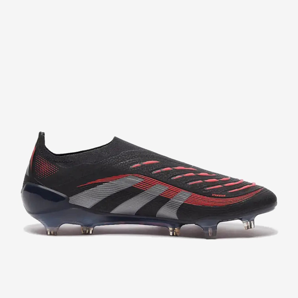 Predator 25 Elite Laceless FG Stealth Victory - Noir/Gris/Lucid Red