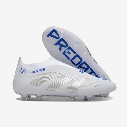 Predator 25 Elite Laceless FG Polar Victory - Blanc/Argenté/Bleu — Adidas