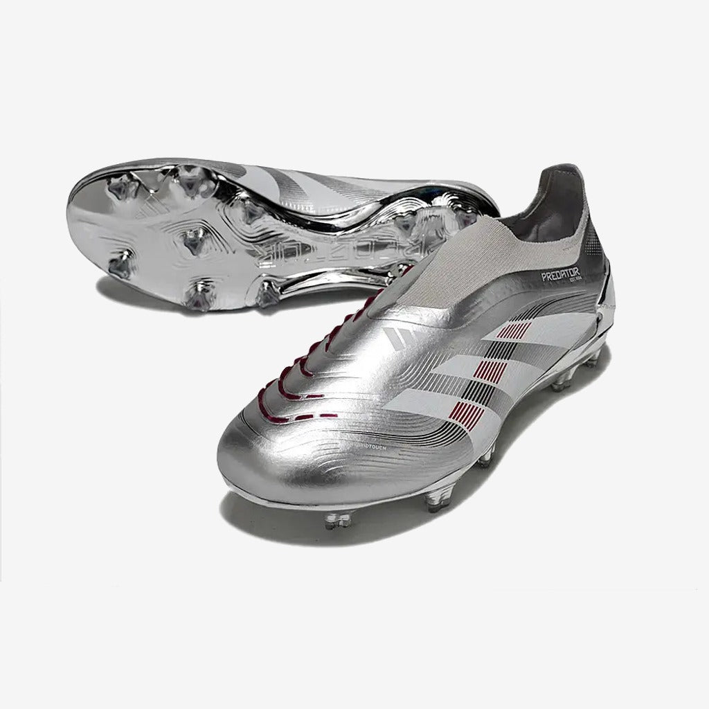Predator 25 Laceless FG Bellingham - Argent/Bordeaux