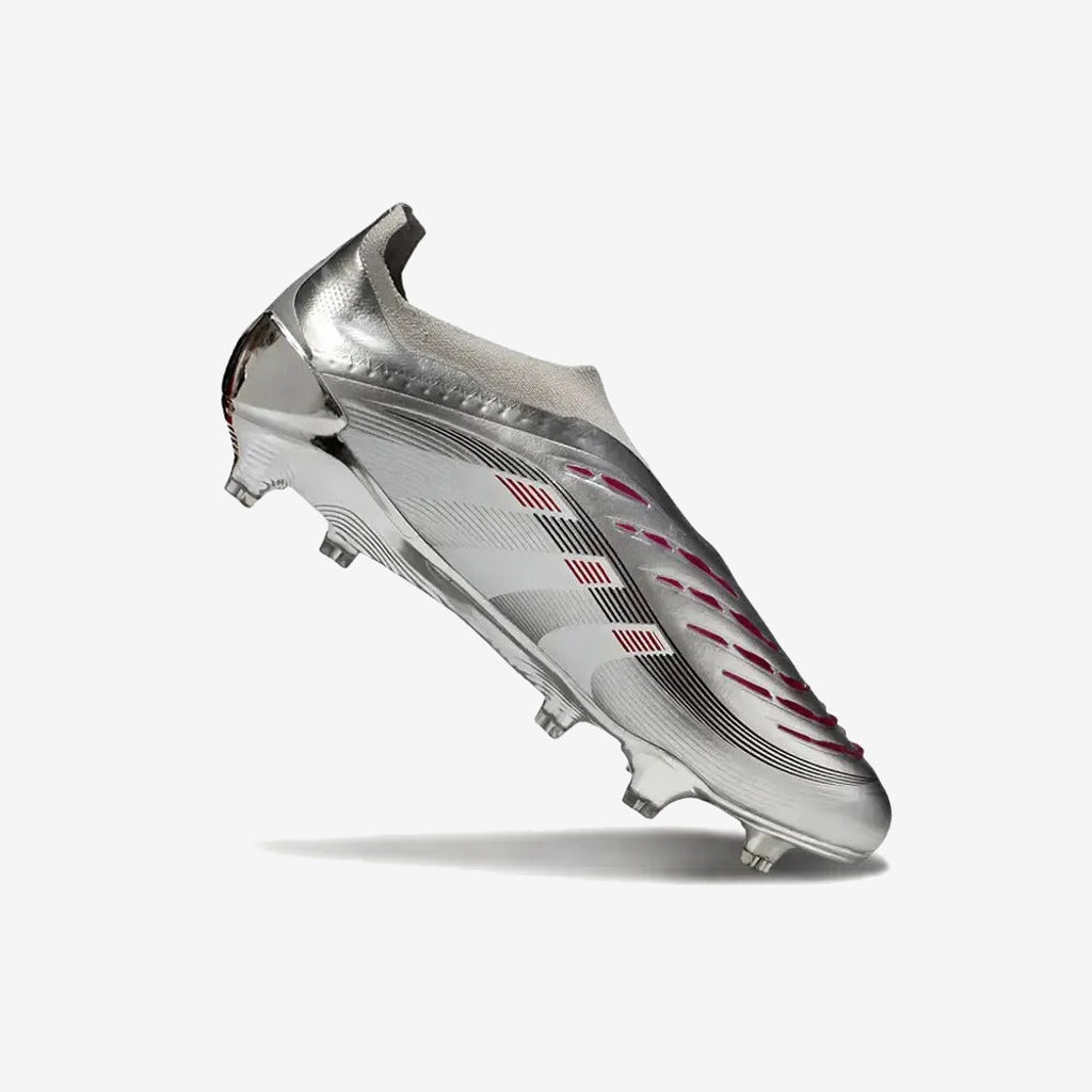 Predator 25 Laceless FG Bellingham - Argent/Bordeaux