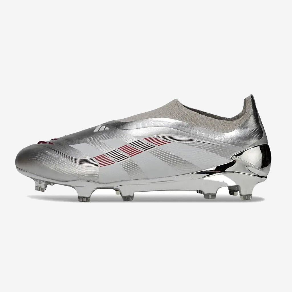 Predator 25 Laceless FG Bellingham - Argent/Bordeaux