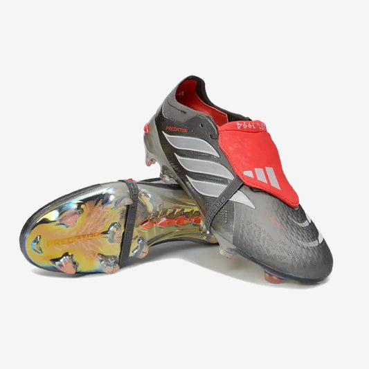 Adidas Predator 26 Elite Fold-over Tongue FG - Gris/Rouge/Blanc