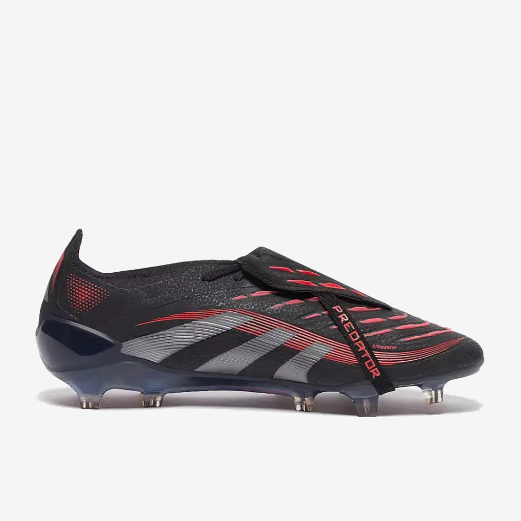 Predator 25 Elite Fold-over Tongue FG Stealth Victory - Noir/Gris/Lucid Red
