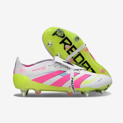 PREDATOR ELITE FOLD-OVER TONGUE SG CELESTIAL VICTORY - BLANC/ROSE/VERT — Adidas