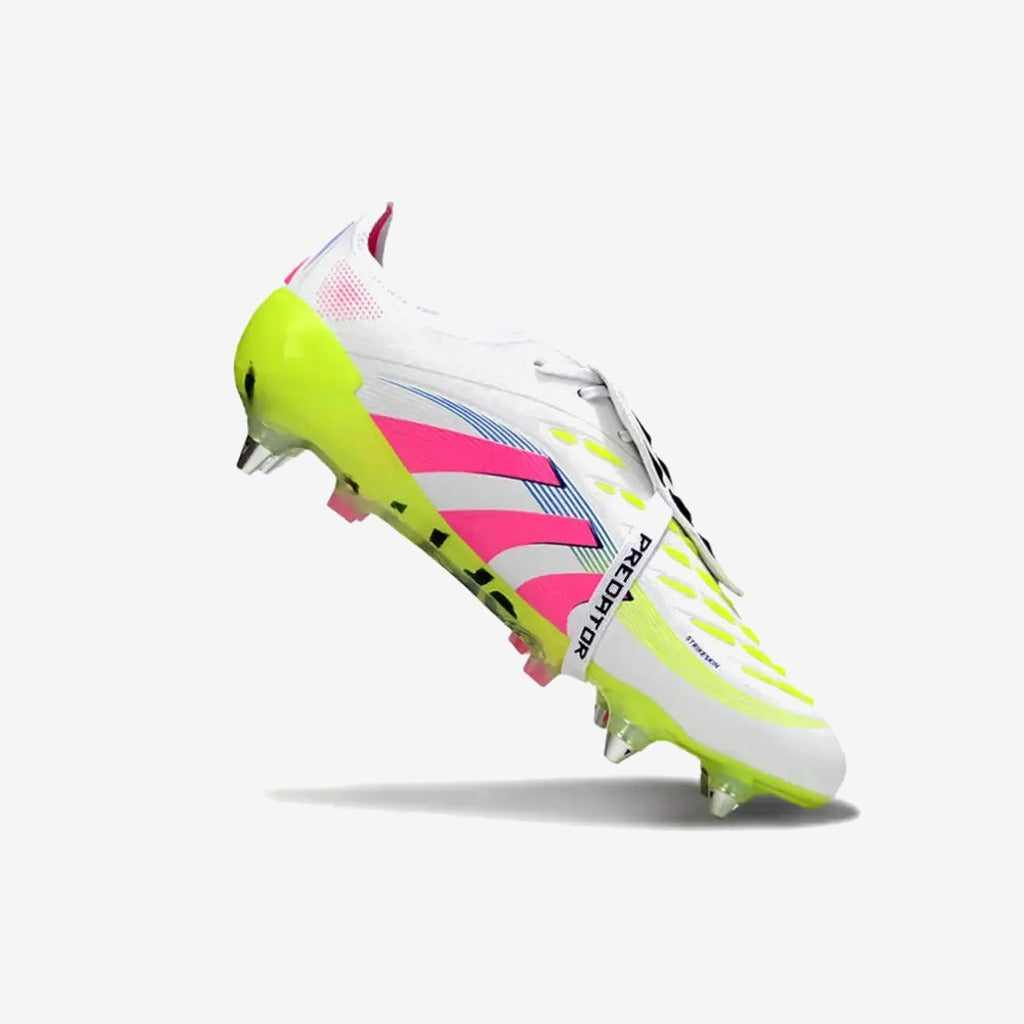 PREDATOR ELITE FOLD-OVER TONGUE SG CELESTIAL VICTORY - BLANC/ROSE/VERT