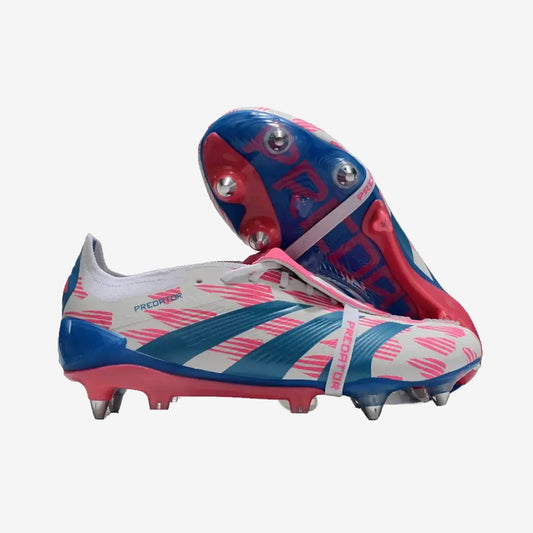 Predator Elite Fold-over Tongue SG Reemergence - Blanc/Bleu/Rose — Adidas