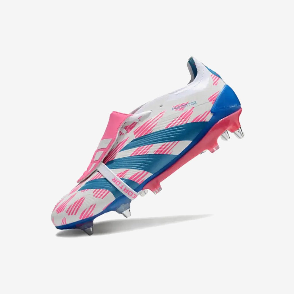 Predator Elite Fold-over Tongue SG Reemergence - Blanc/Bleu/Rose