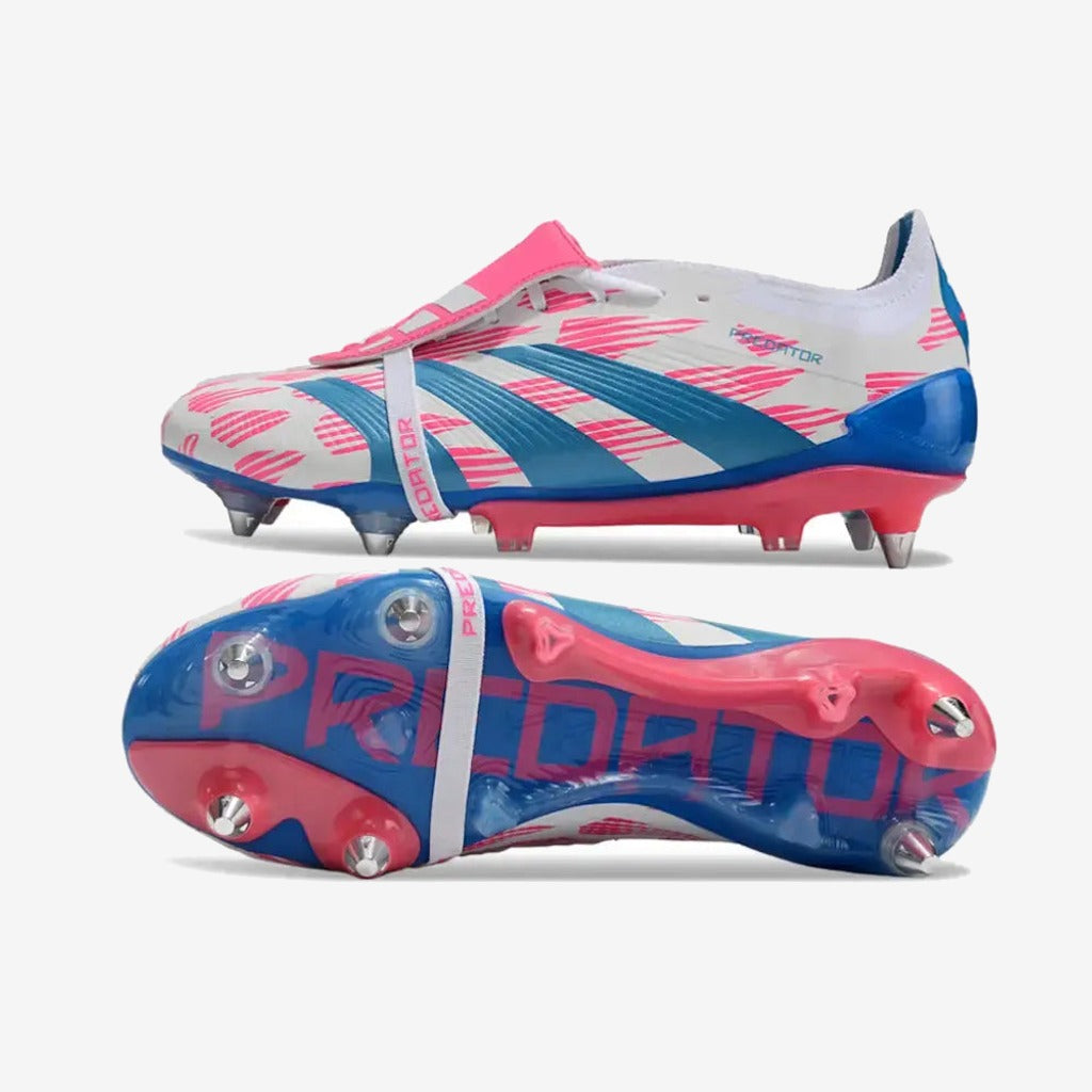 Predator Elite Fold-over Tongue SG Reemergence - Blanc/Bleu/Rose