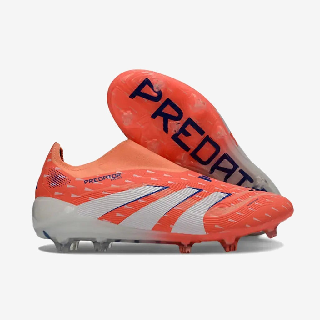 PREDATOR ELITE LACELESS FG CORAL BLAZE - CORAL/BLANC/BEAM ORANGE