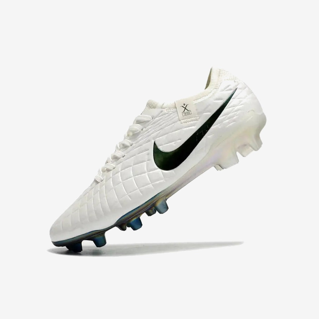 Tiempo Legend 10 Elite FG Pearl - Blanc Cassé/Turquoise