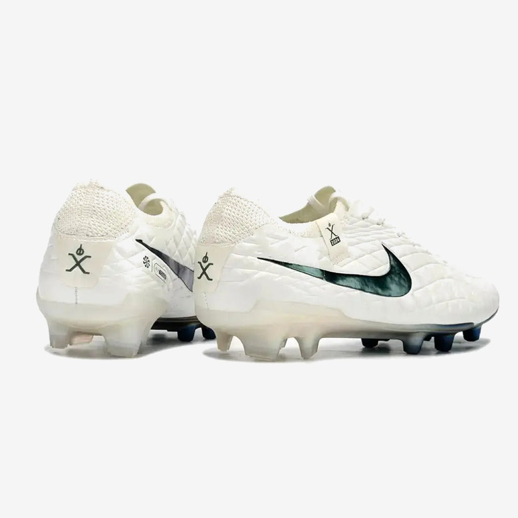 Tiempo Legend 10 Elite FG Pearl - Blanc Cassé/Turquoise