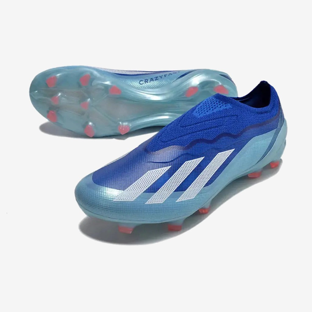 X Crazyfast Elite Laceless FG Marinerush - Bleu/Blanc/Rouge