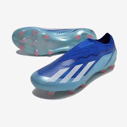X Crazyfast Elite Laceless FG Marinerush - Bleu/Blanc/Rouge