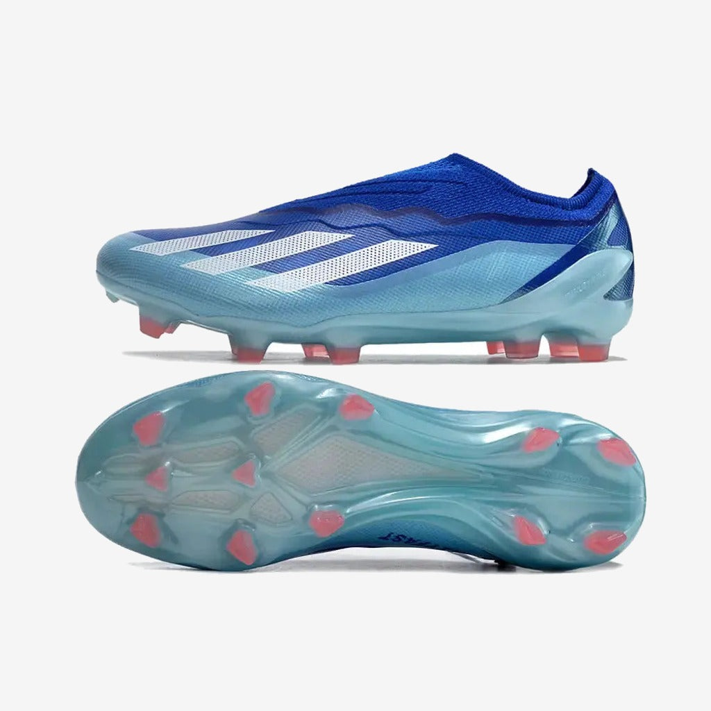 X Crazyfast Elite Laceless FG Marinerush - Bleu/Blanc/Rouge